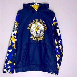 NWOT Polar Bear Plunge Hooded Performance Top NJ Camo medium